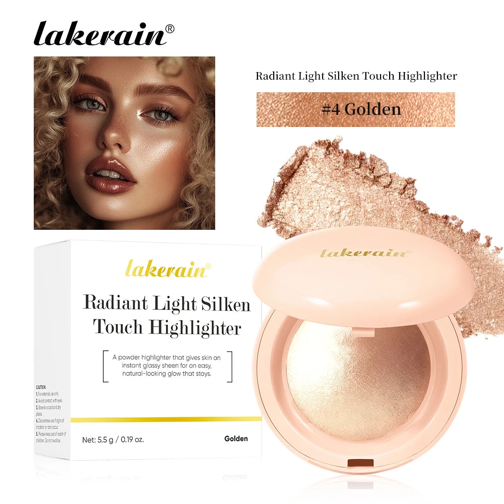 Waterproof Face Highlighter Instant Skin Silky LongLasting Glow Illuminator Glitter Shimmer Baked Highlighter Powder Makeup