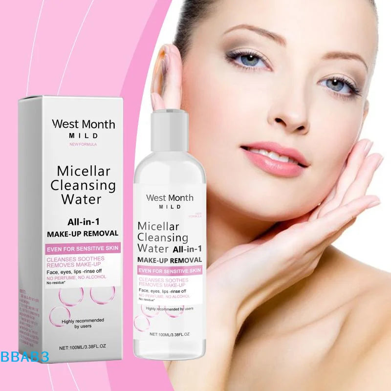 【B】Micellar Water Deep Makeup Remover Cleaning Pores Soft Refresh Moisturizing Eyes Lips Facial Cleanser Liquid Skin Care