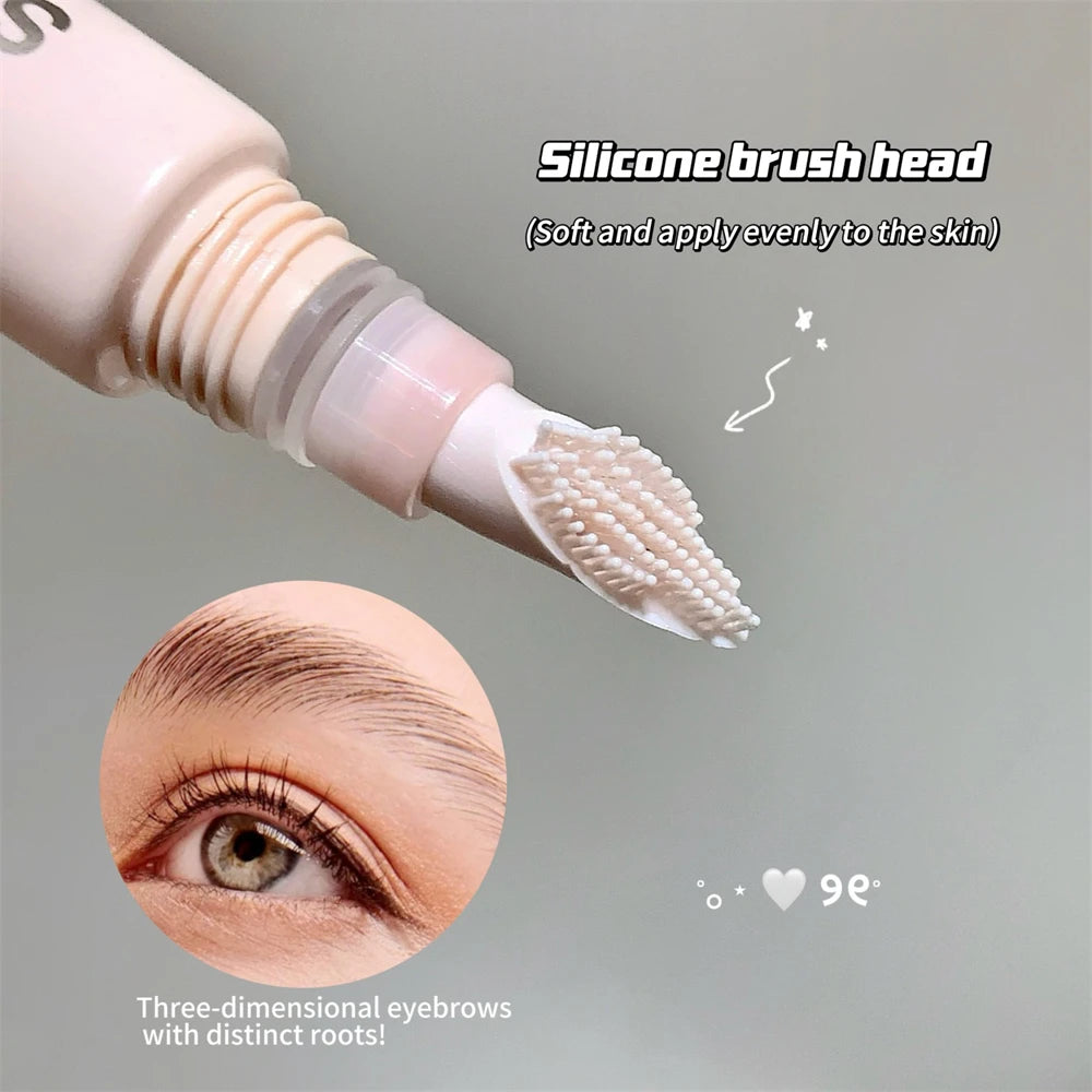3D Brow Gel Waterproof Smudge-Proof Eyebrow Styling & Shaping with Silicone Brush Long-Lasting Hold for All-Day Wear Makeup