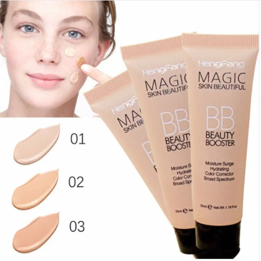 New 3 Colors BB Cream Long Lasting Waterproof Face Base Foundation Korean Makeup Cover Acne Spot Concealer Cosmetic