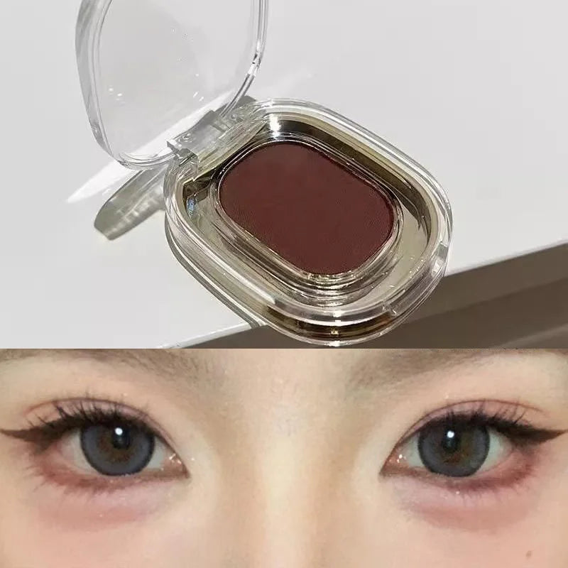 Red Brown Monochrome Eyeliner Eyeshadow Powder Palette Silky Matte Chocolate Lying Silkworm Eyeliner Waterproof Aegyo-sal Makeup